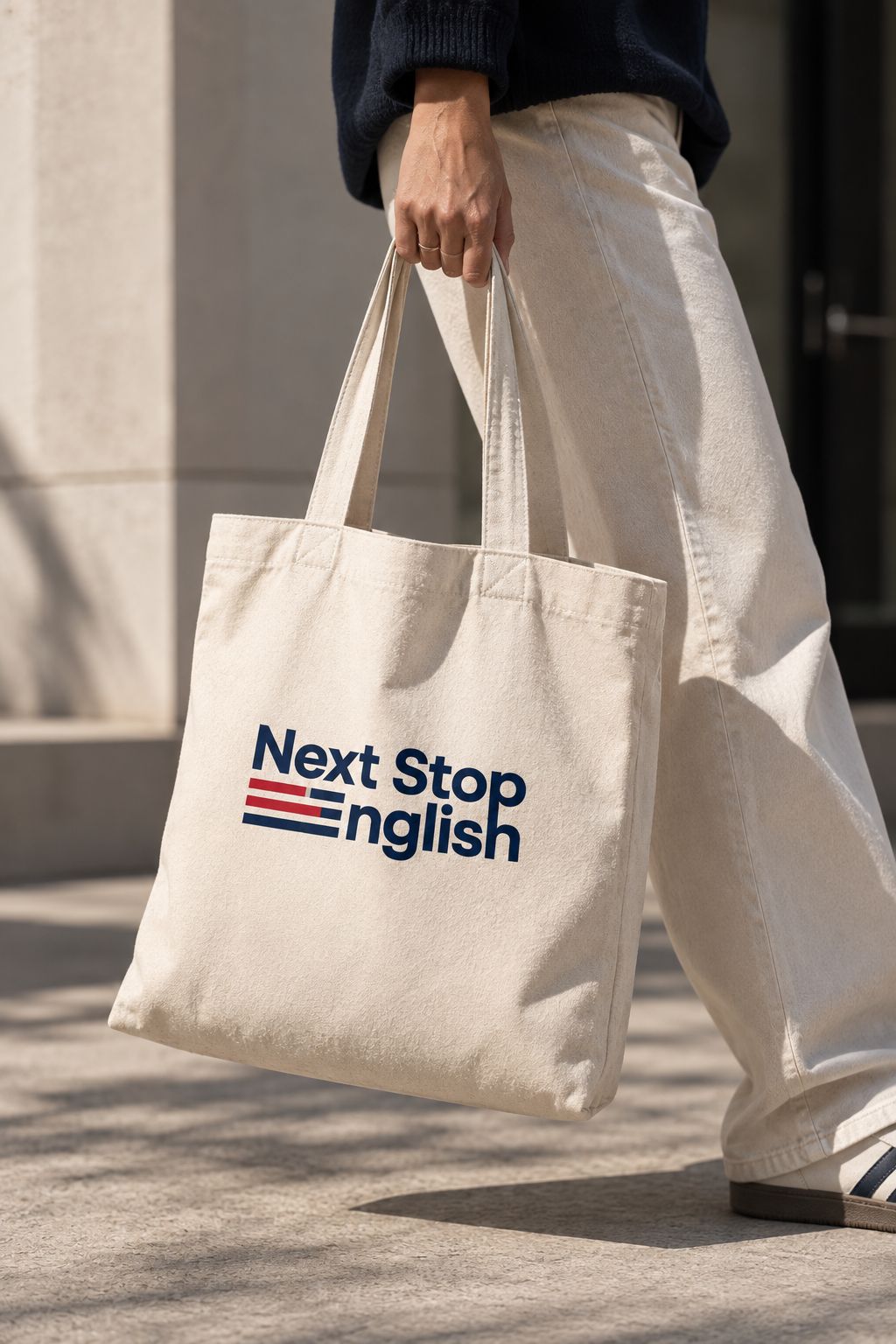 Next Stop English — tote bag