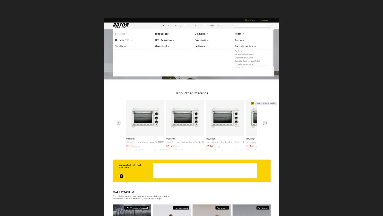 Rayca — information hierarchy